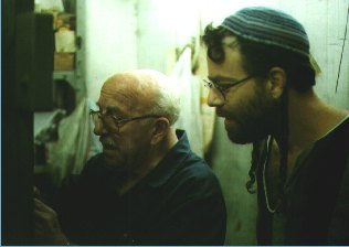 Reuven watching Mr Kretschmer mint the first Holy Half shekel coins